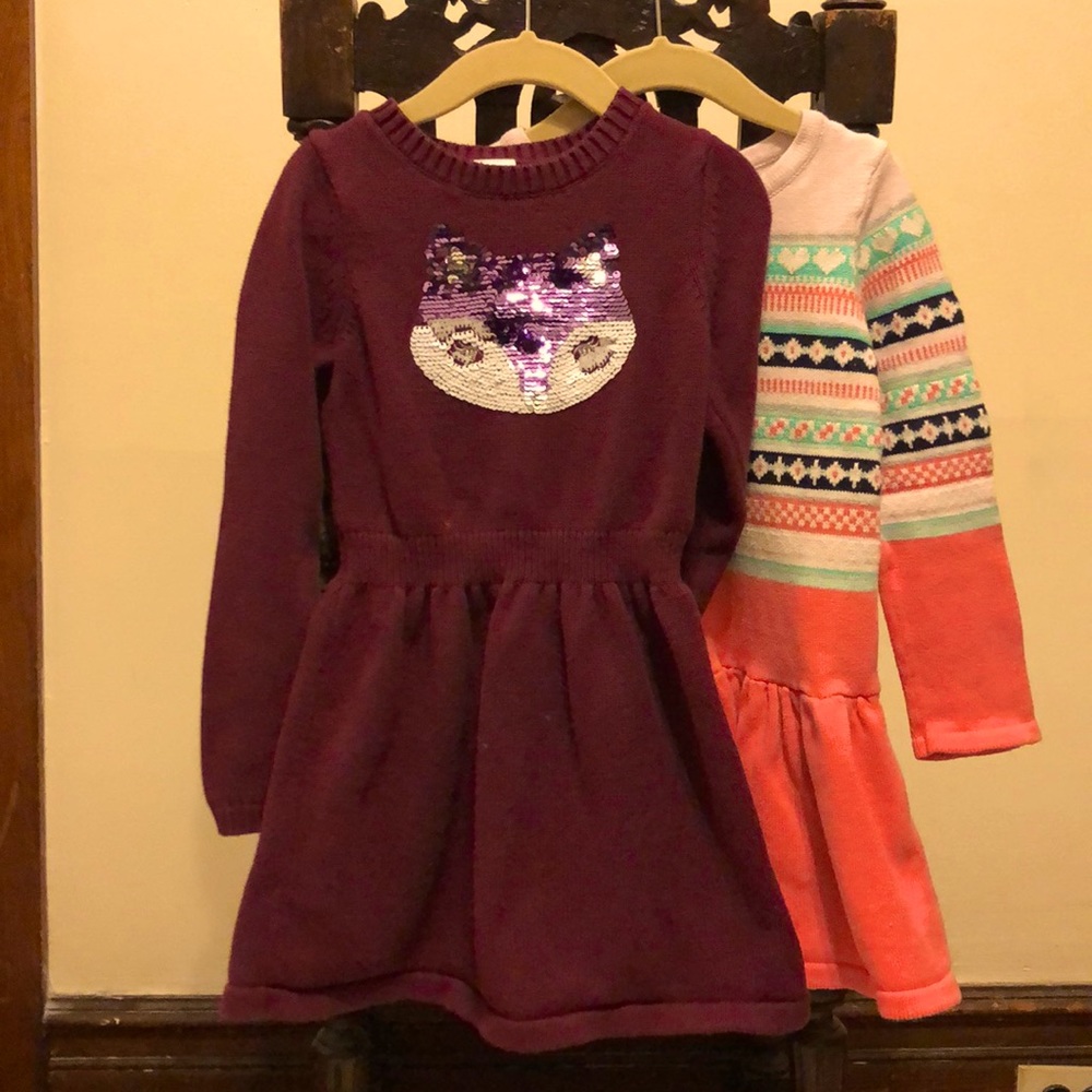 Gymboree lot of 2 knit dresses